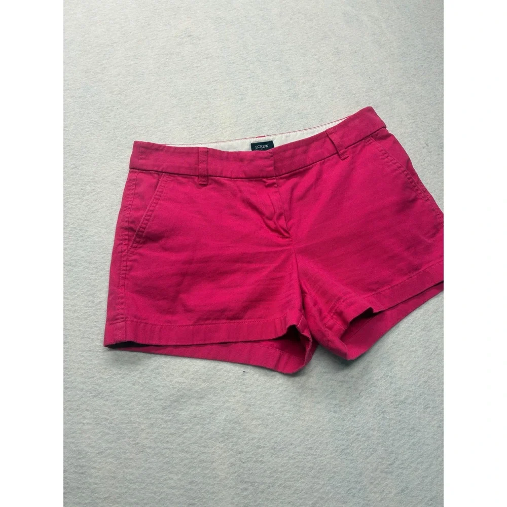J.Crew Modern Chino Shorts Barbiecore Preppy Cotton - 6 Pink